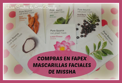 Compras en Fapex : Mascarillas faciales de Missha