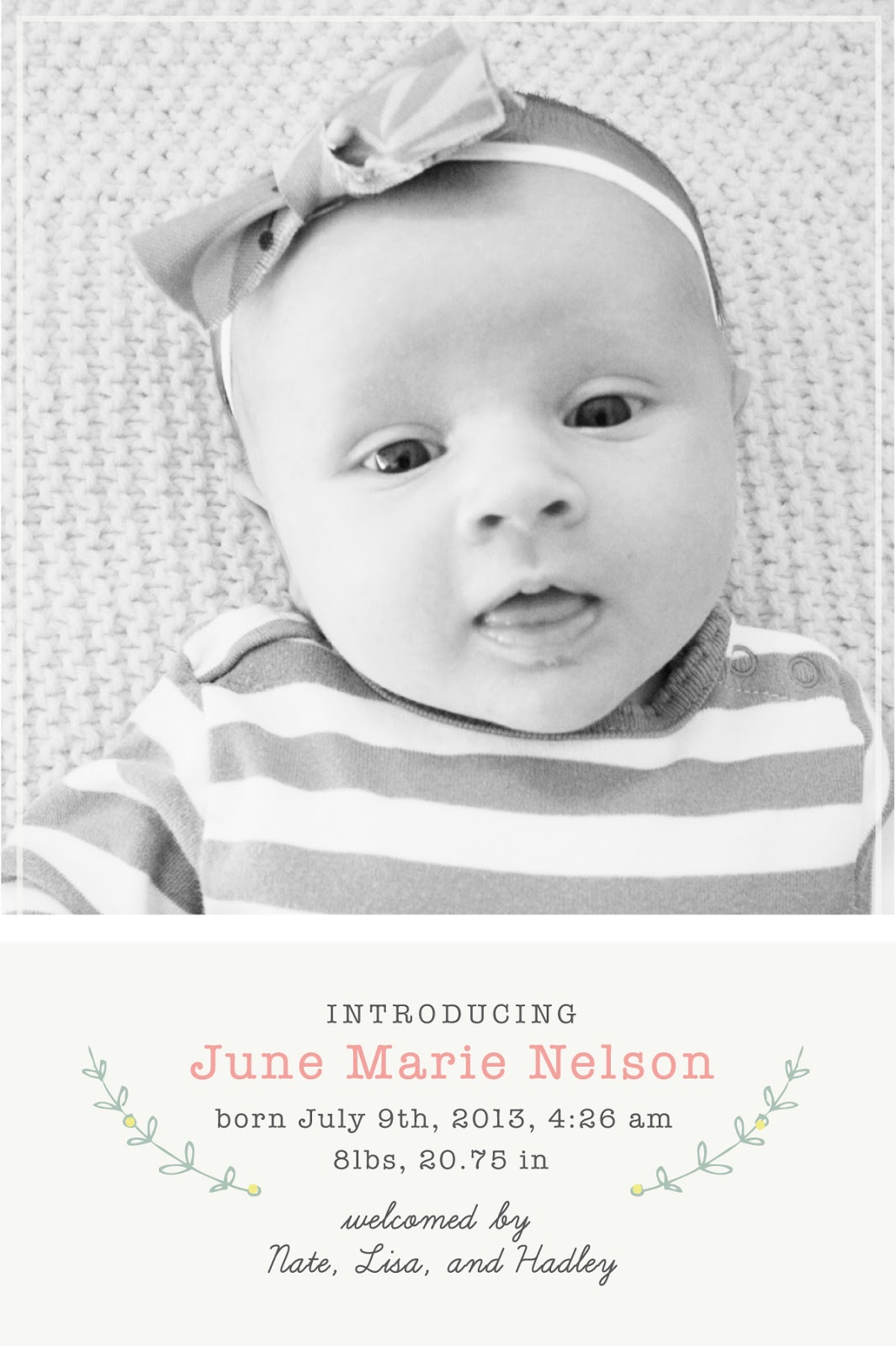 Who's Your Little Buffalo? How to make inexpensive birth announcements