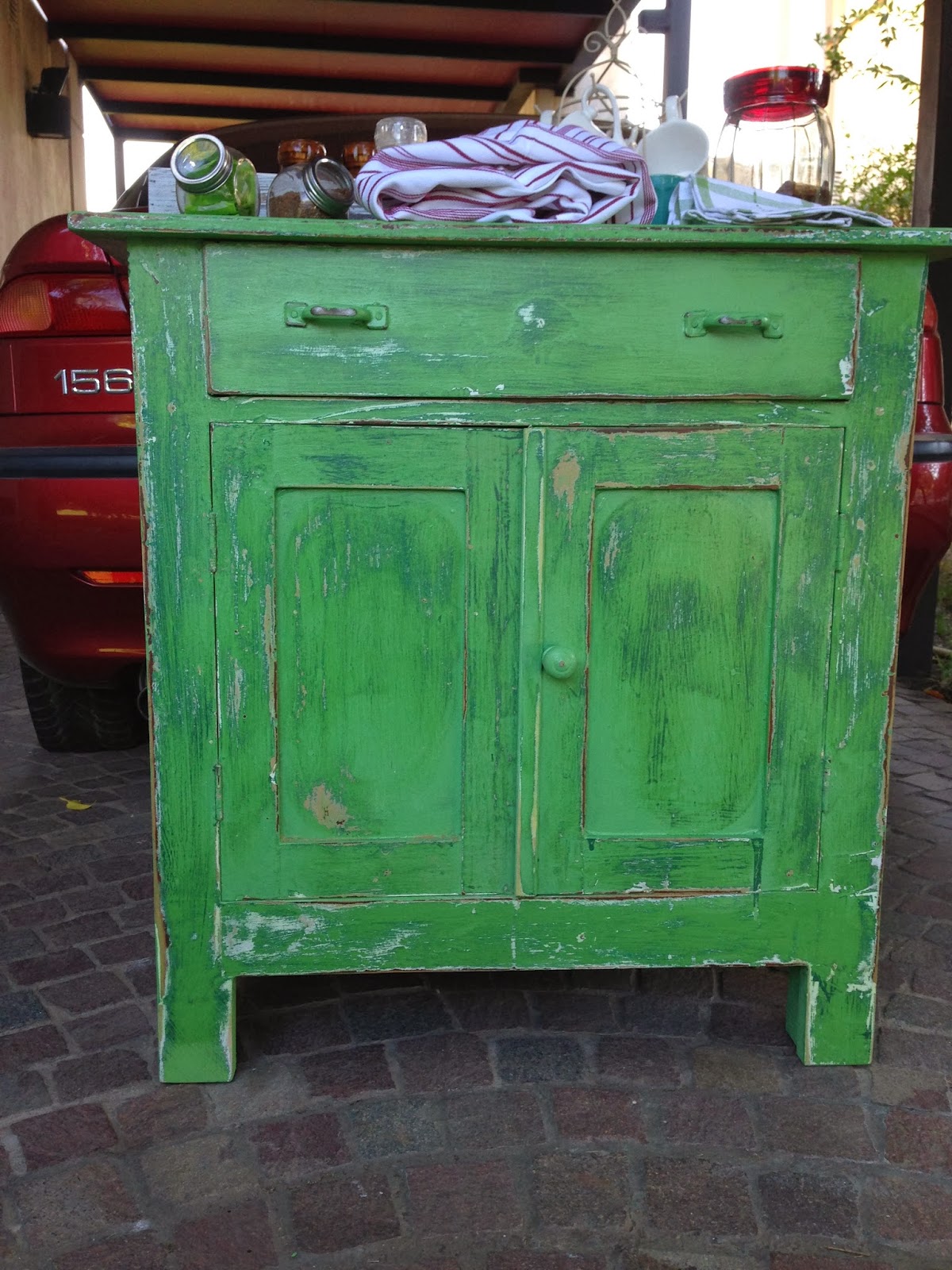 +VINTOUCH+ MUEBLES ,RECICLADOS ,PINTADOS A MANO : MUEBLE DE CAMPO VERDE