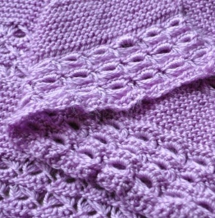 A Combination Knit & Crochet Baby Blanket Free Pattern