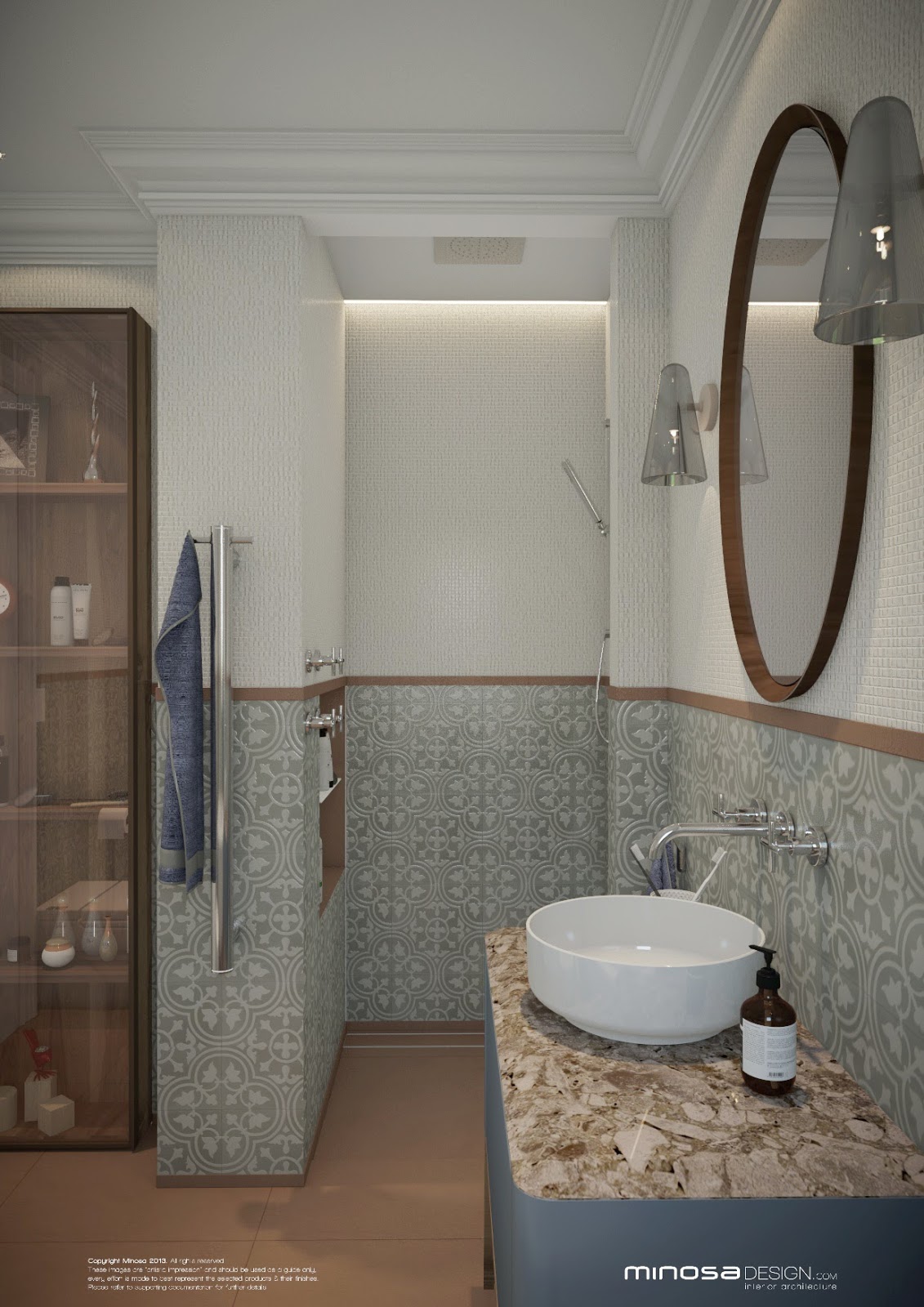 Minosa Small Bathroom big on Storage