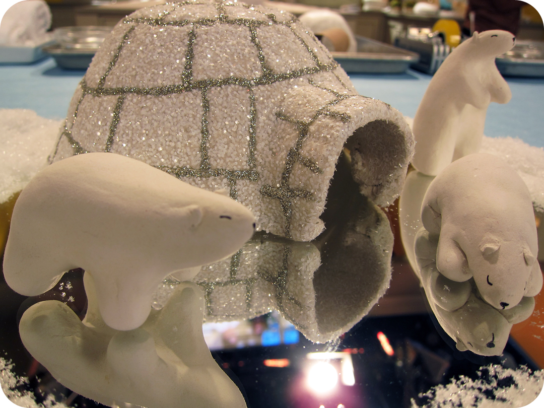lemmemakeit make paper clay polar bears & igloo!