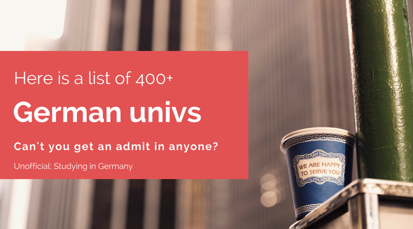 List of all the universities in Germany | Unoficial: Stduying in Germany