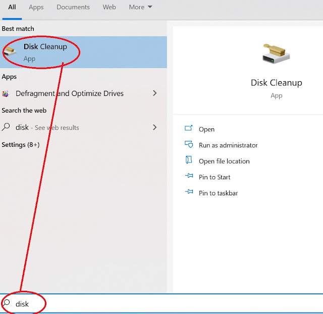 gambar cara buka disk cleanup di windows 10