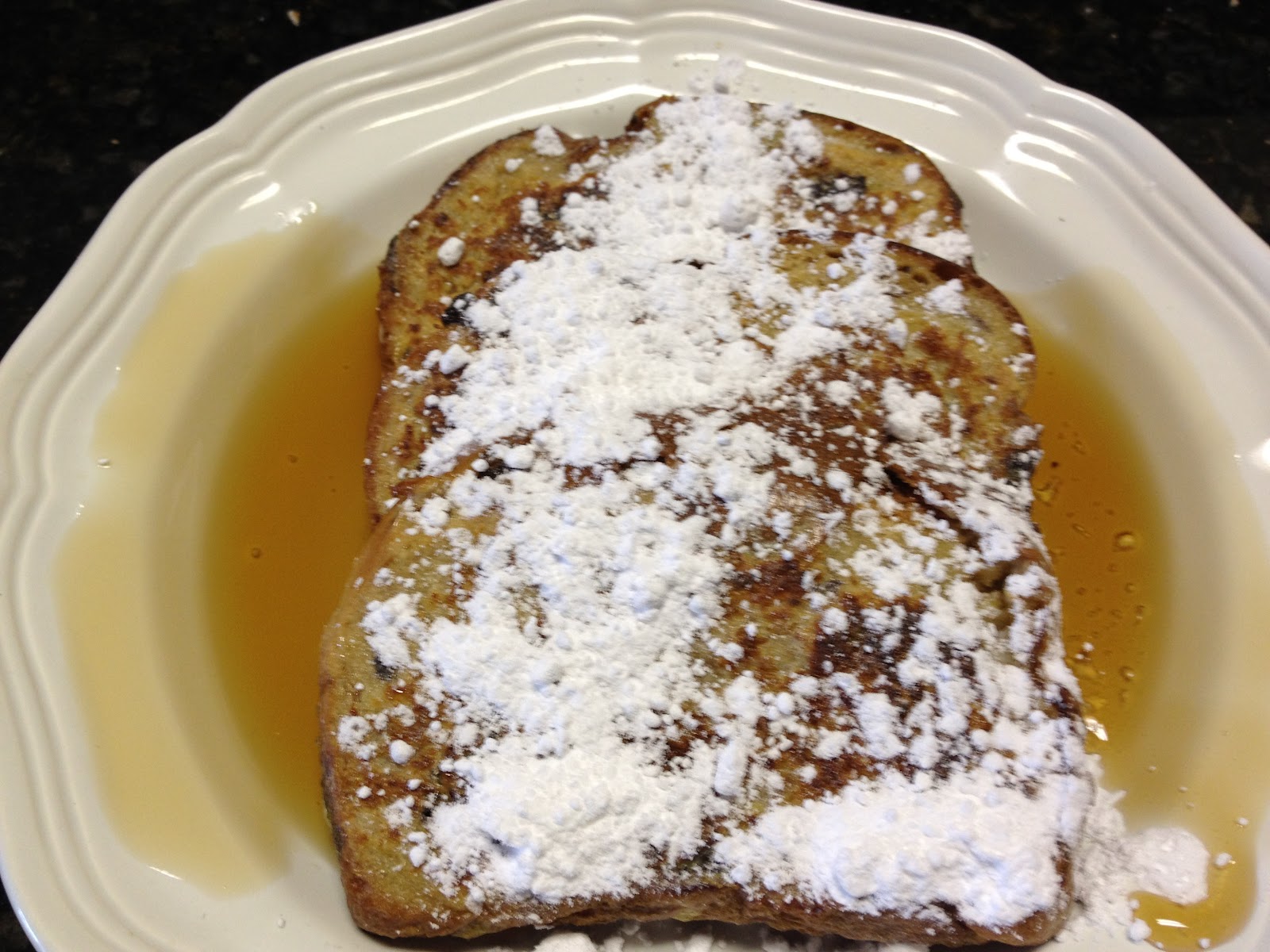 french toast topped with powdered sugar