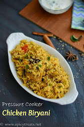 biryani chicken cooker pressure easy using spicy recipe