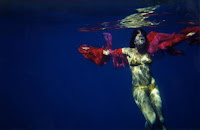 Dancer Delilah (Flynn) crafting her Art, underwater.