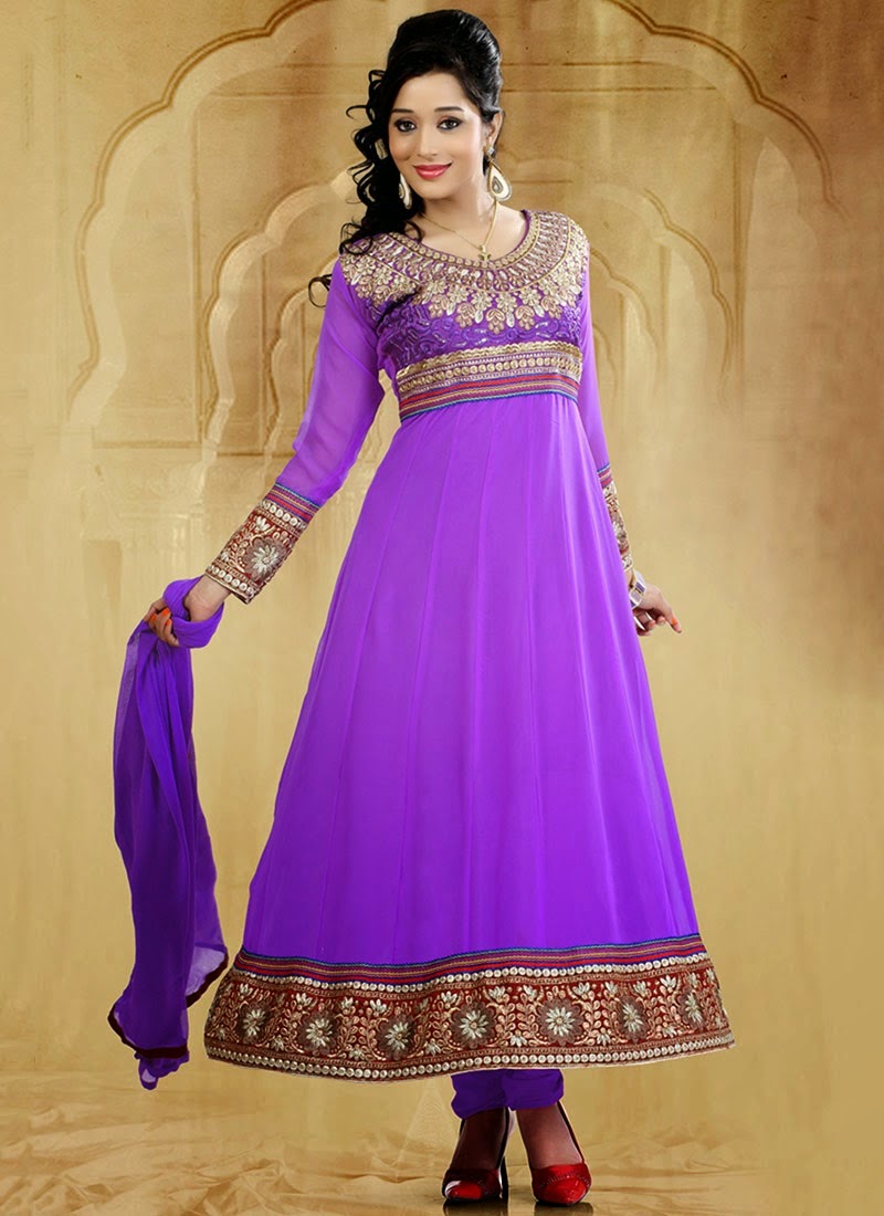 Zesty Shimmer Fancy Indian Long Frocks 2014-2015 - Chal Abay