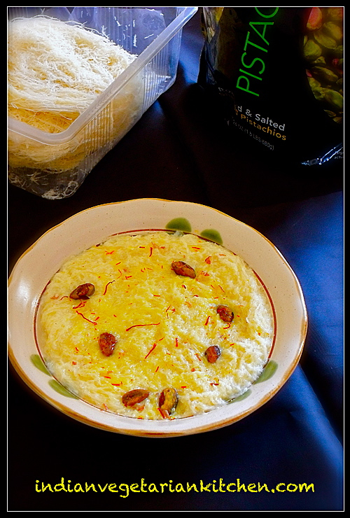 Indian Vegetarian Kitchen: Peni (Crispy Noodles Soaked in Badam Milk)
