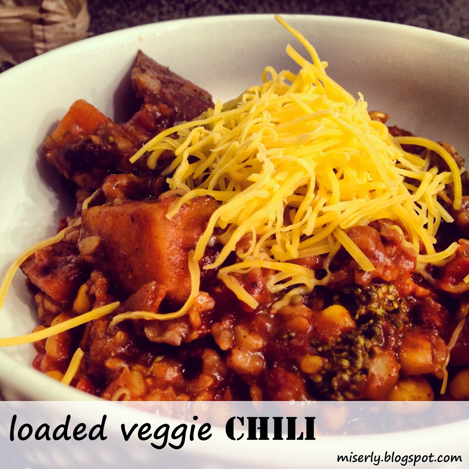 On the Cheap [ recipe ] loaded veggie chili