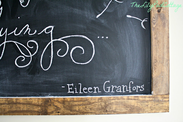 A close up of a blackboard