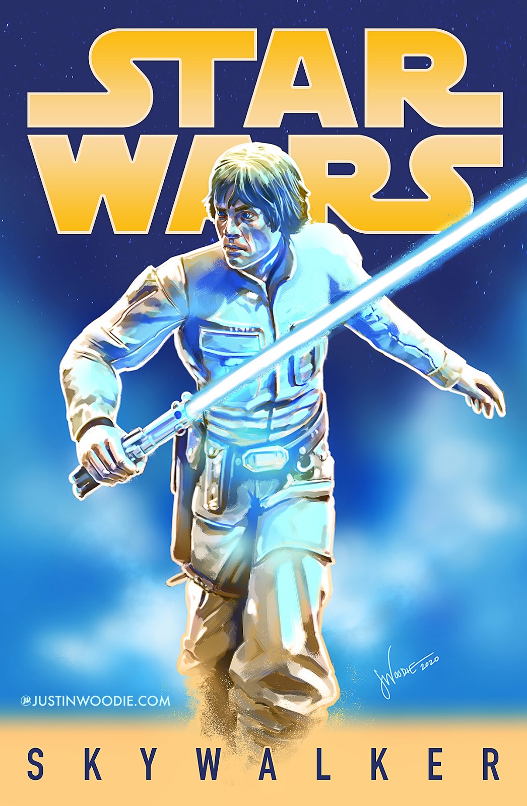 Luke Skywalker Star Wars Mark Hamill Digital Illustration