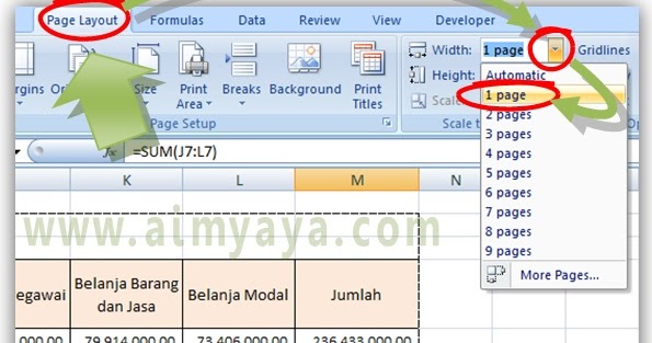 Cara Mencetak Semua Kolom Excel Dalam Satu Lembar Kertas Cara Aimyaya Cara Semua Cara