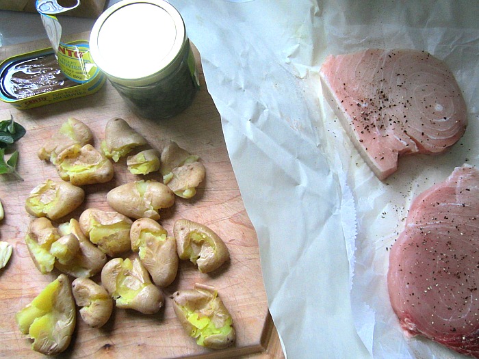 Swordfish w/ Caper Anchovy Butter