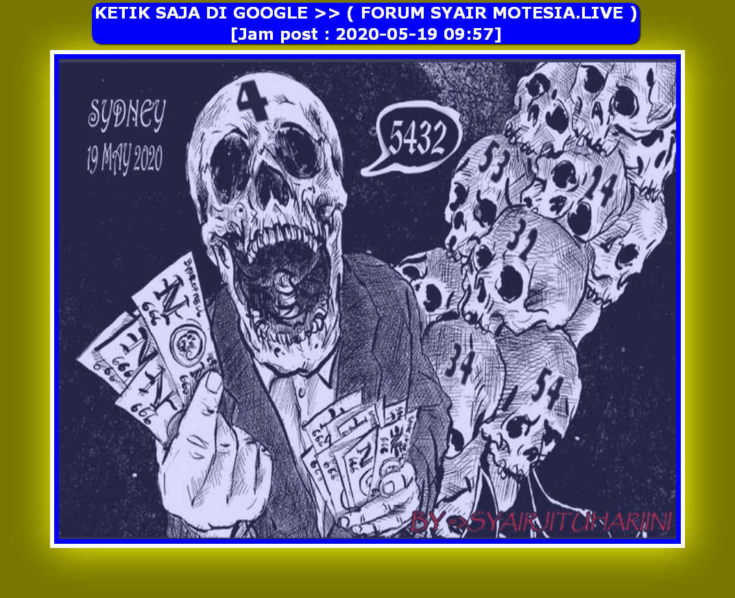 Prediksi Syair Sydney 19 Mei 2020 KODE SYAIR SGP SYAIR
