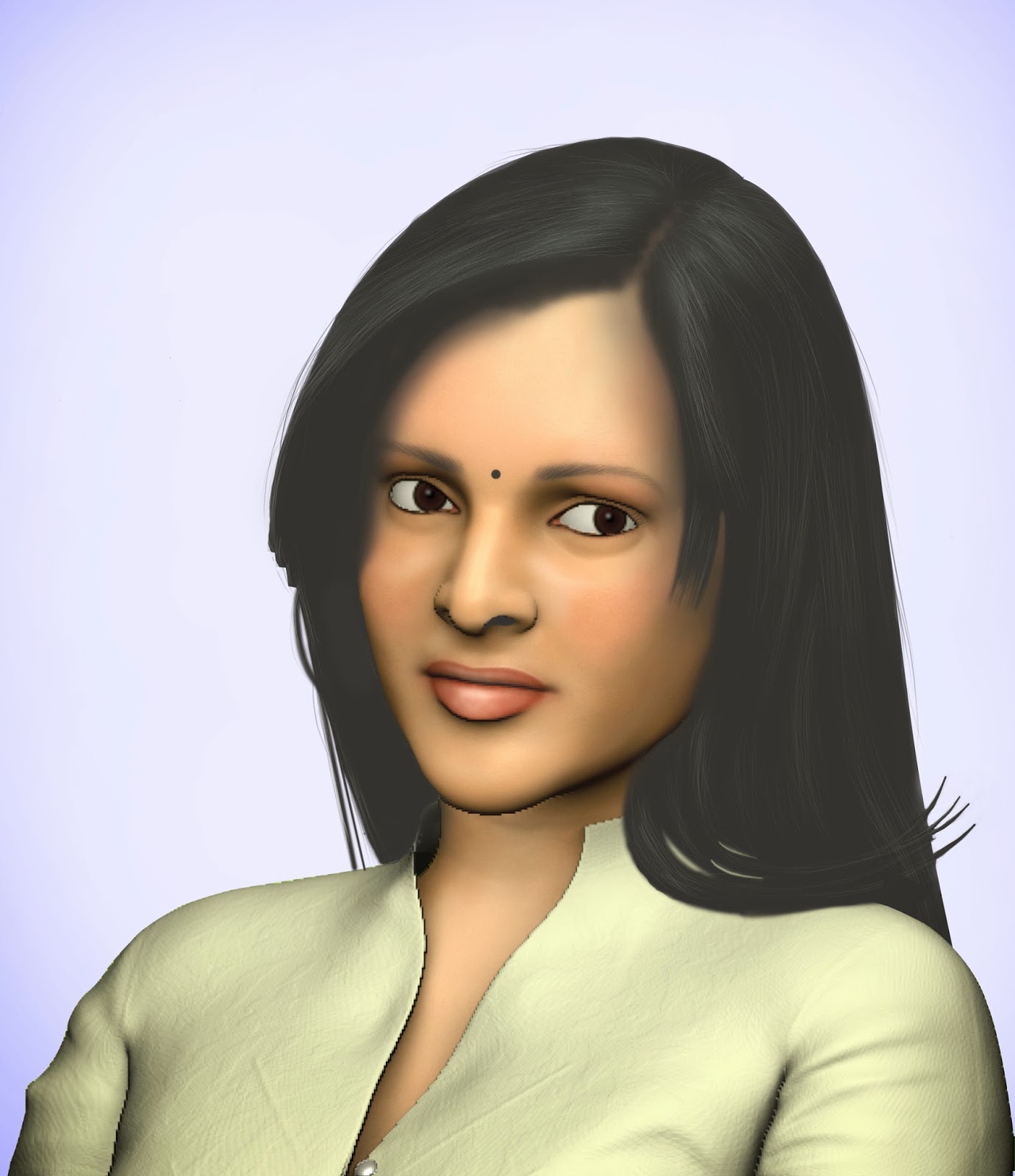 Ramya South indian actress ~ 3d Modeling and sculpting