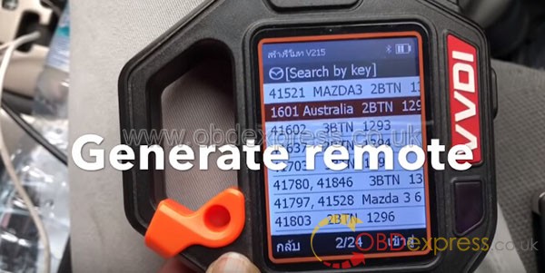 VVDI KEY TOOL Work with Mazda 323 Protege