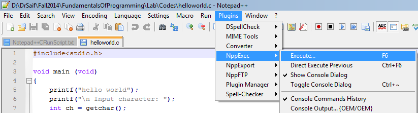 Computer Programming Addicts: Notepad++ as editor for C Development