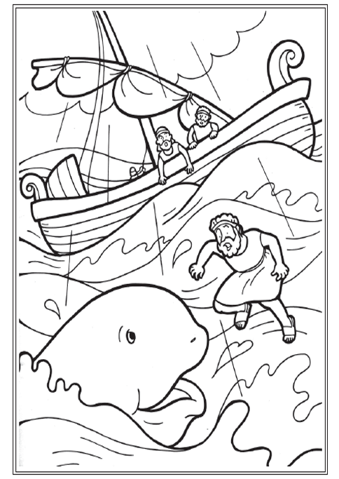 el renuevo de jehova jonas y la ballena imagenes para colorear