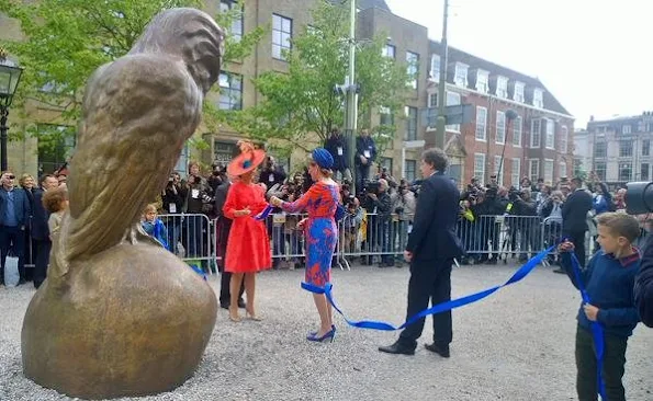 Queen Maxima of The Netherlands and Queen Mathilde of Belgium opened the exhibition of the Flemish Vormidable Contemporary Flemish Sculpture