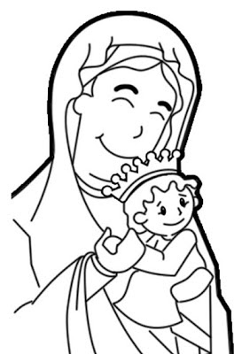 Virgen del Perpetuo Socorro dibujo animado