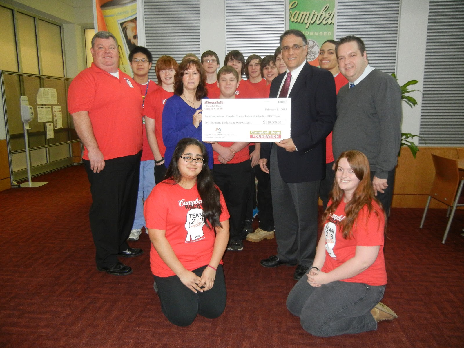 Camden County Technical Schools and Campbell's Soup FIRST Robotics Team