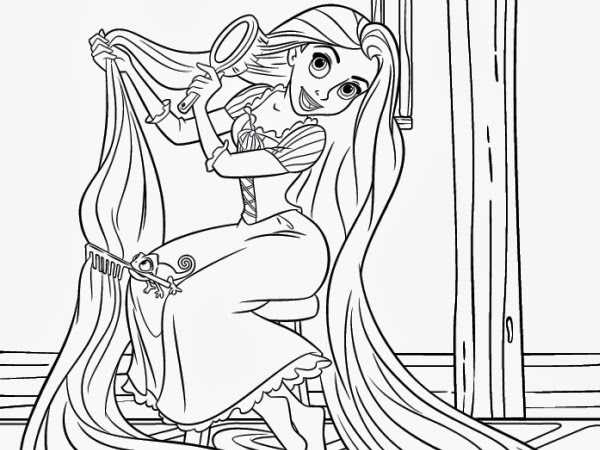tangled free coloring pages - photo #22