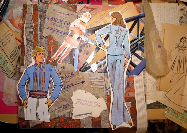 making collage for NW Collage Society show
