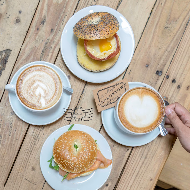 The Mugshot Cafe with the best Bagel Chulia Street,