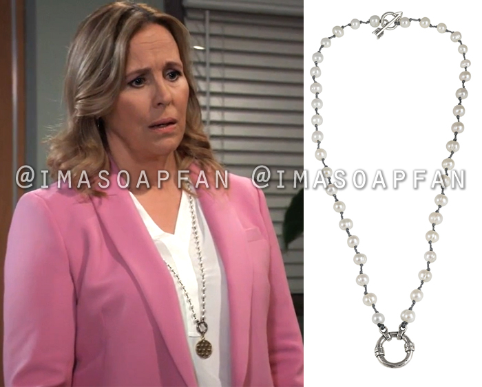 Laura Collins, Genie Francis, Pearl Charm Necklace, General Hospital, GH