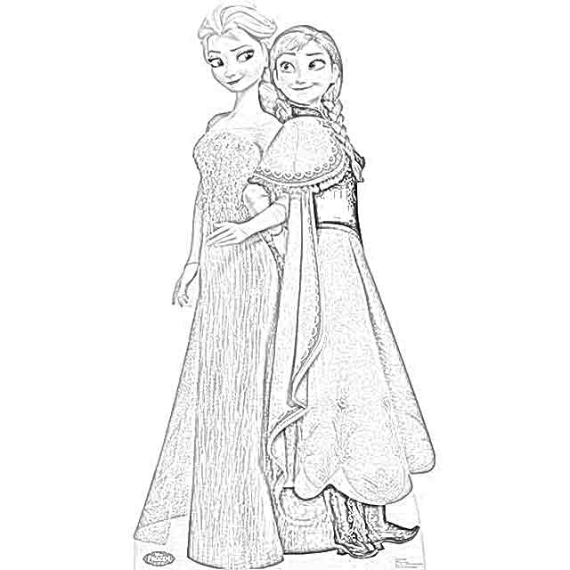 Download Frozen Coloring Pages Anna And Elsa Background
