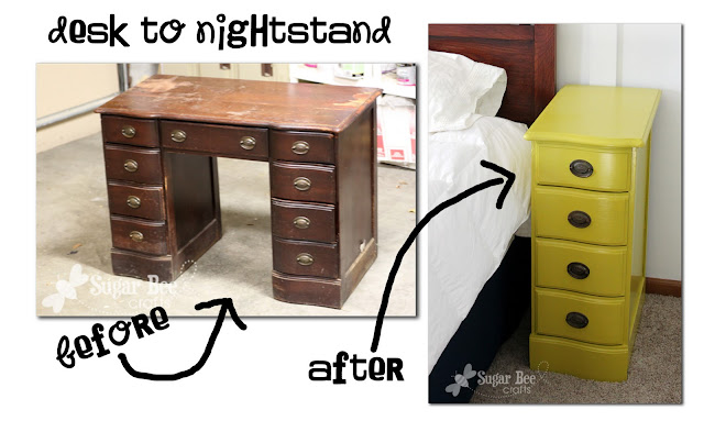 make a nightstand from a desk diy project idea