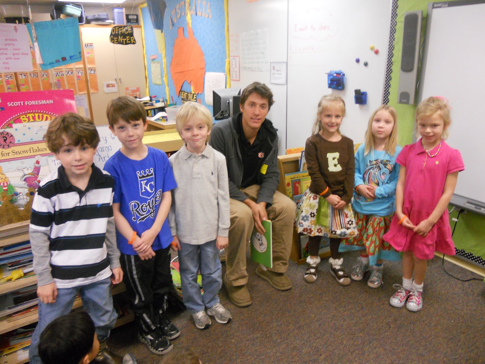 Mrs. M Sanders' Kindergarten Class Mr. Kyle a golfer from the Auburn