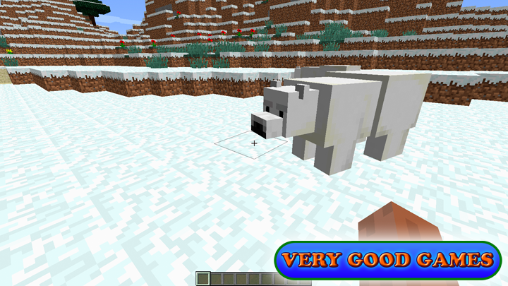 Polar Bear in a Minecraft world