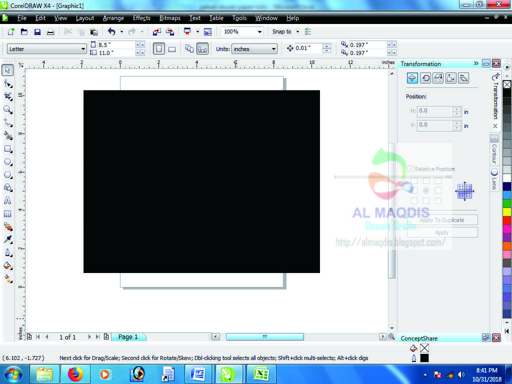 Cara copy paste data excel ke coreldraw