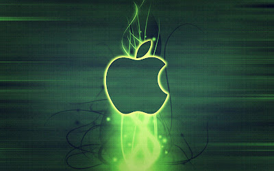 Colorful Green Apple Glass Wallpaper