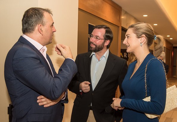 Hereditary Grand Duchess Stephanie and Hereditary Grand Duke Guillaume of Luxembourg visited GovSat company in Cape Canaveral in Orlando,Florida