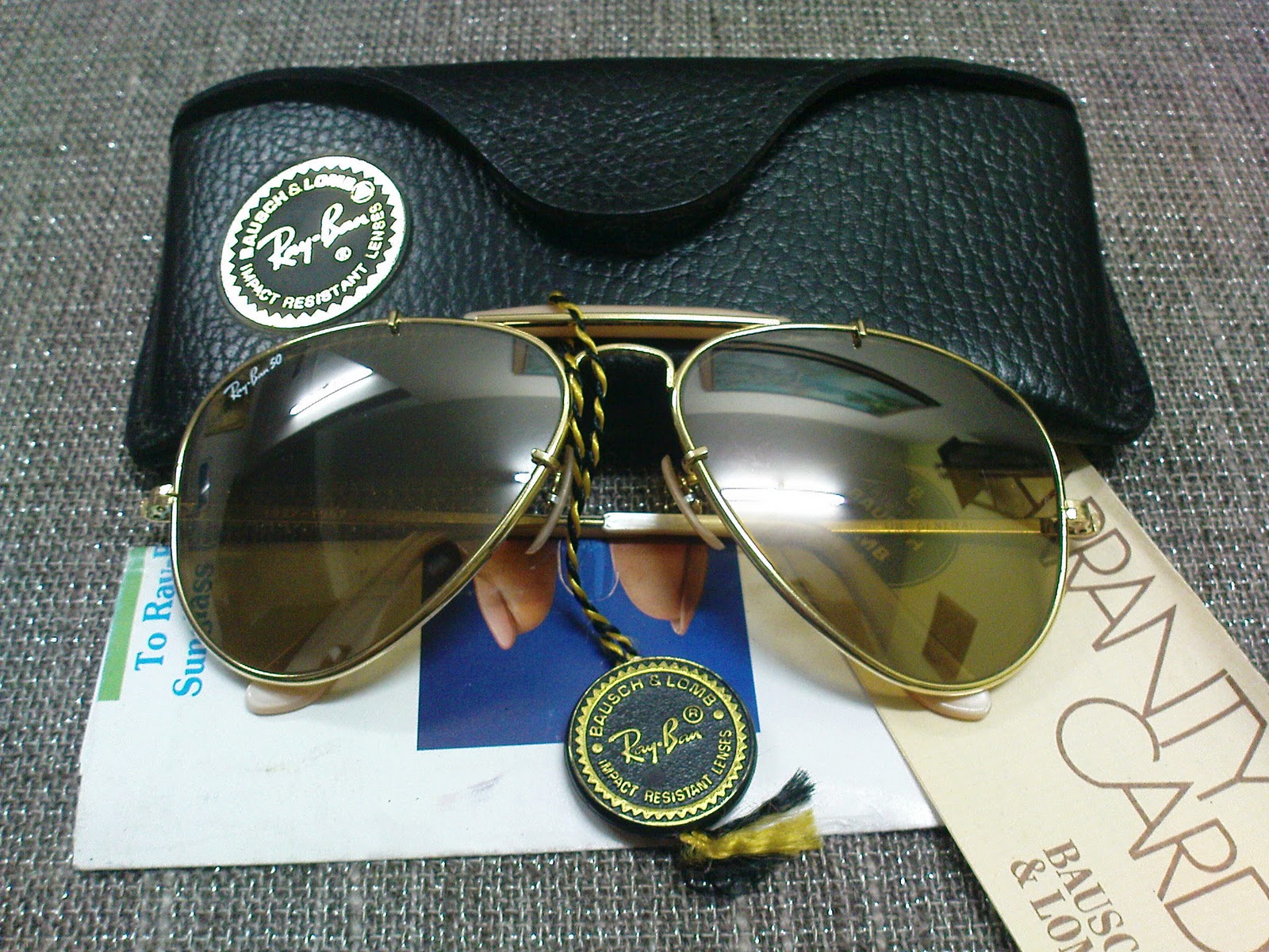 Vintage Bausch & Lomb Rayban Sunglasses: (SOLD)NOS Ray Ban Outdoorsman 50th  Anniversary 
