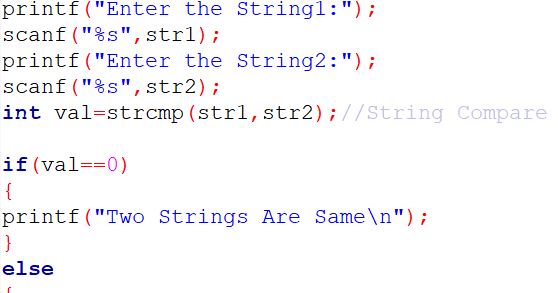 Compare two strings. ~ College Term Work Blog