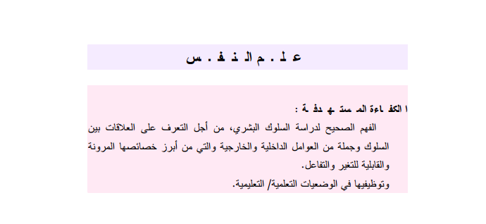 علم النفس لمسابقة مستشار التوجيه المدرسي 2019 علم النفس لمسابقة مستشار التوجيه المدرسي 2019