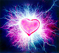 Sevgi enerjisi saçan bir kalp