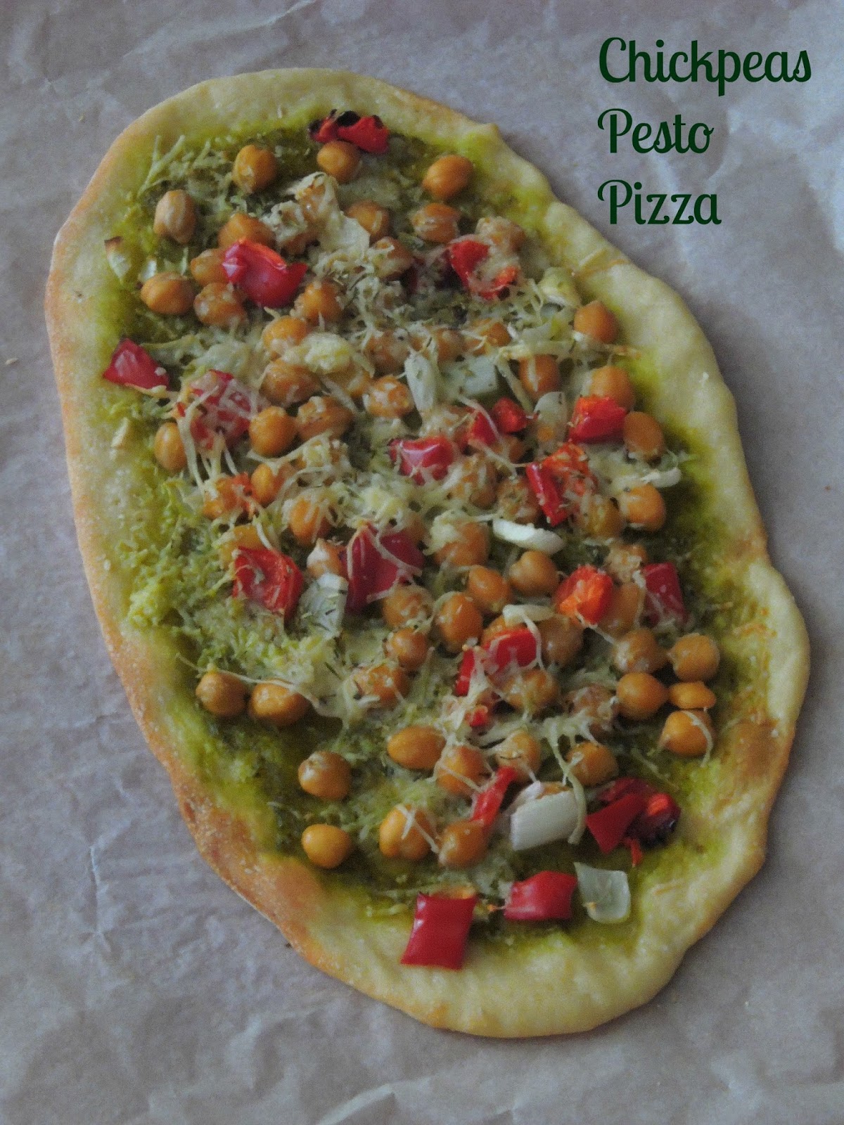 Priya's Versatile Recipes Chickpeas Pesto Thin Crust Pizza