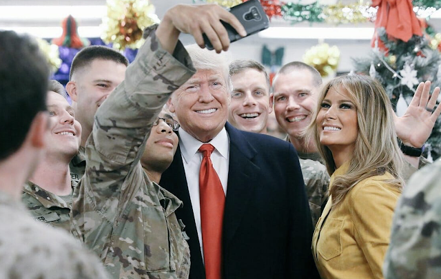 US TROOPS CHEER PRESIDENT TRUMP — President Signs Red MAGA Hat for Soldier at Al Asad Air Base (VIDEO)