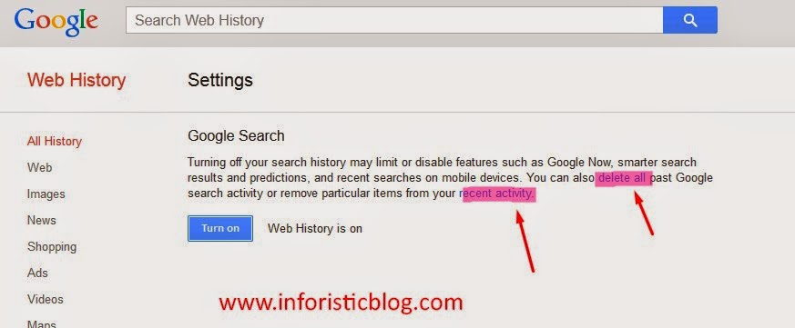 How To prevent Google from recording your search activities and clear your search history