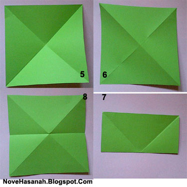 Cara Melipat Origami Kodok  Model 1