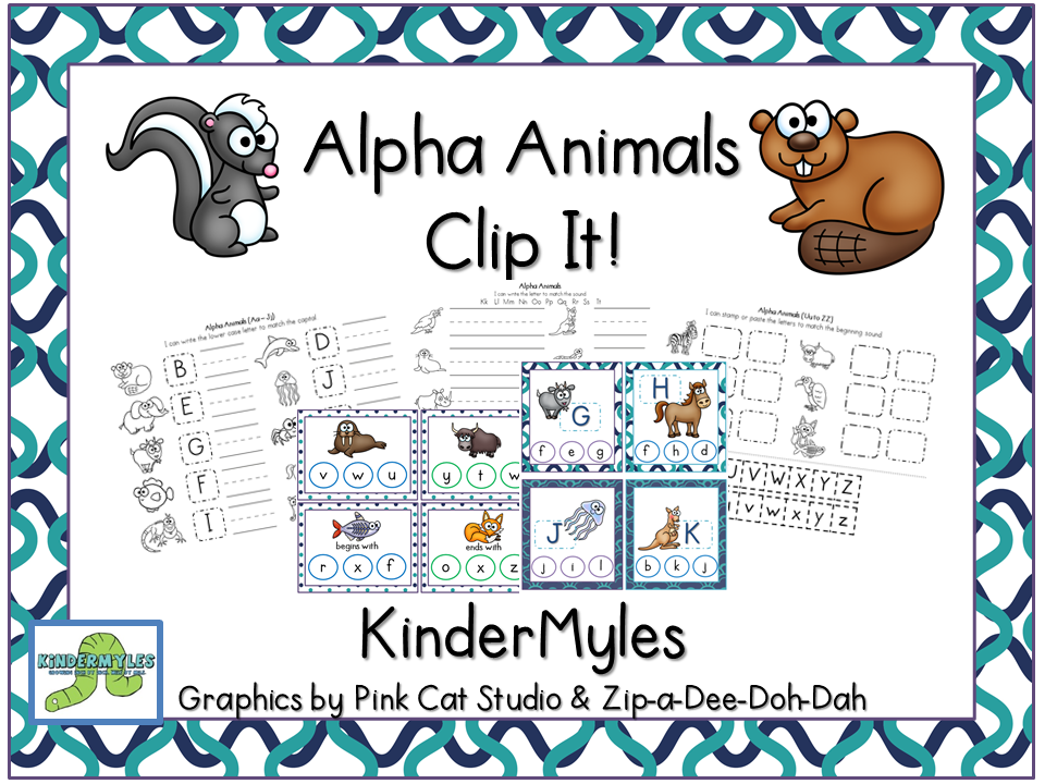 KinderMyles Alpha Animals, 50 Followers Rafflecopter & Freebie Friday