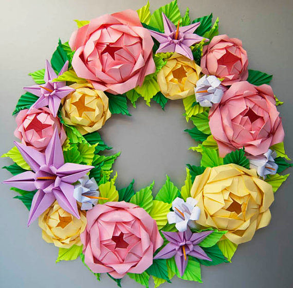 Aesthetic Oiseau: Spring Origami Wreaths