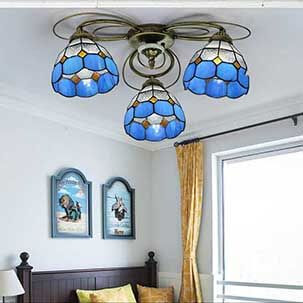 Tạo dấu ấn riêng cho phòng khách với đèn ốp trần thủy tinh cao cấp đẹp