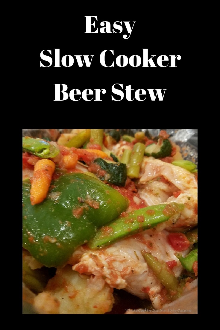 This is how to make a beer sauce for stew using chicken and  vegetables.