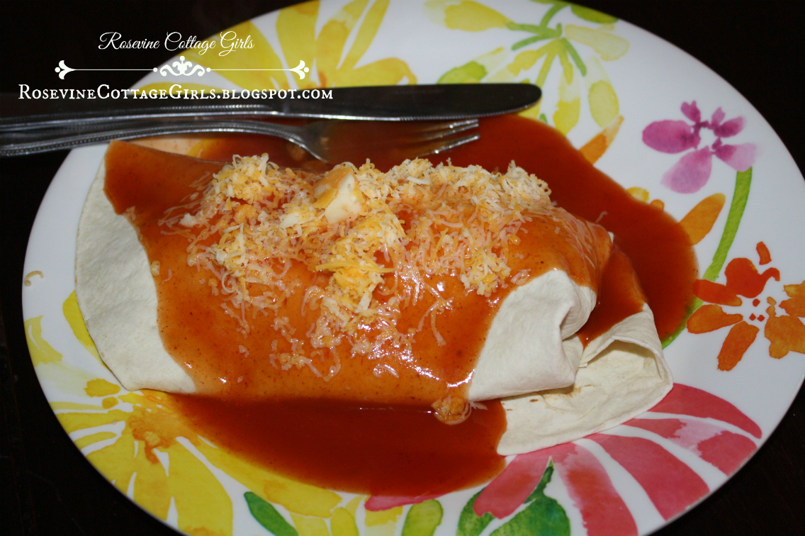 Rosevine Cottage Girls: Organic Wet Beef and Bean Burrito